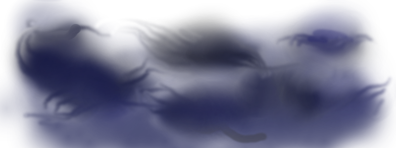 Drifting pixel-art clouds